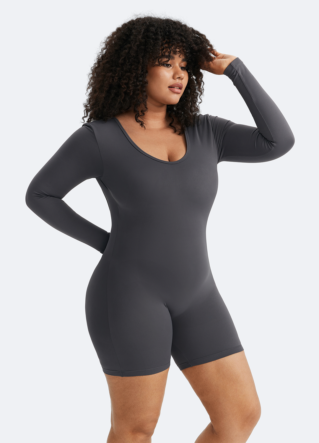 Body décolleté dos à manches longues