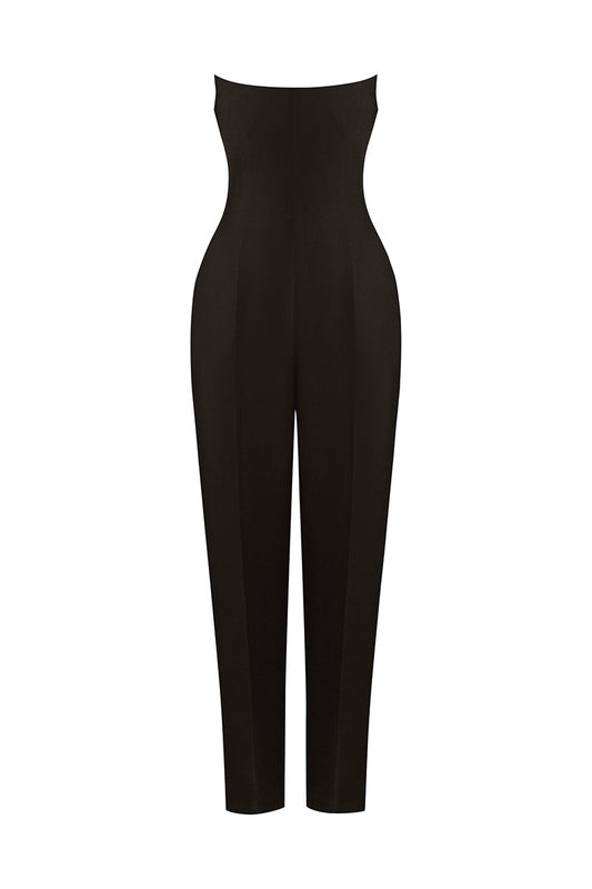 OFF-SHOULDER TAFFETA JUMPSUIT