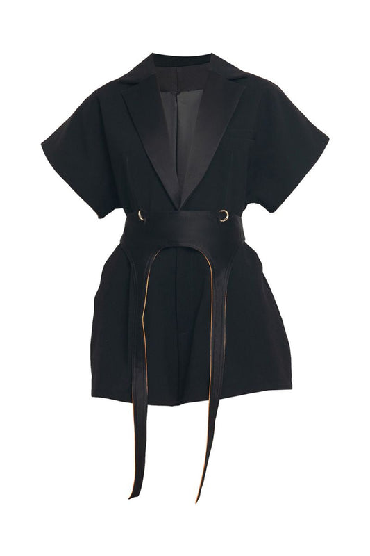 BLACK TAILORED JUMPSUIT