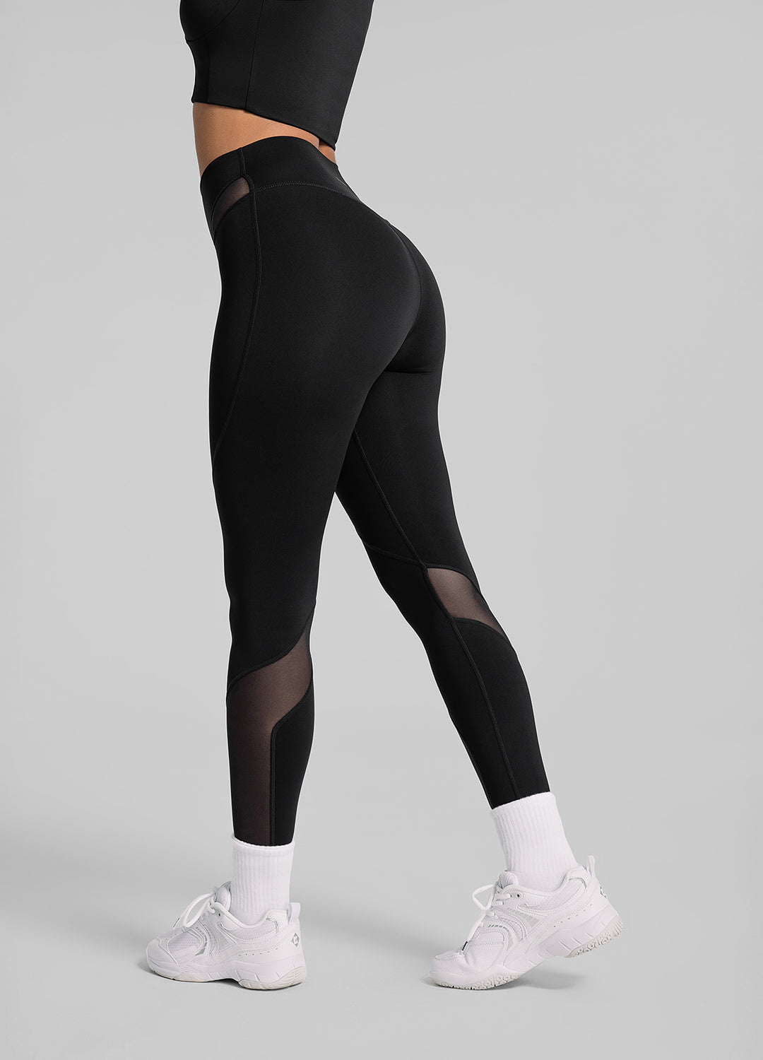 Legging en Mesh avec zip avant