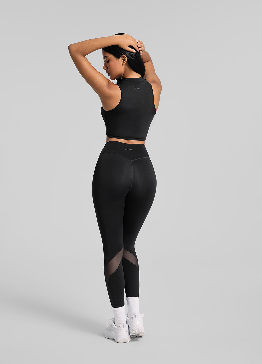 Legging en Mesh avec zip avant