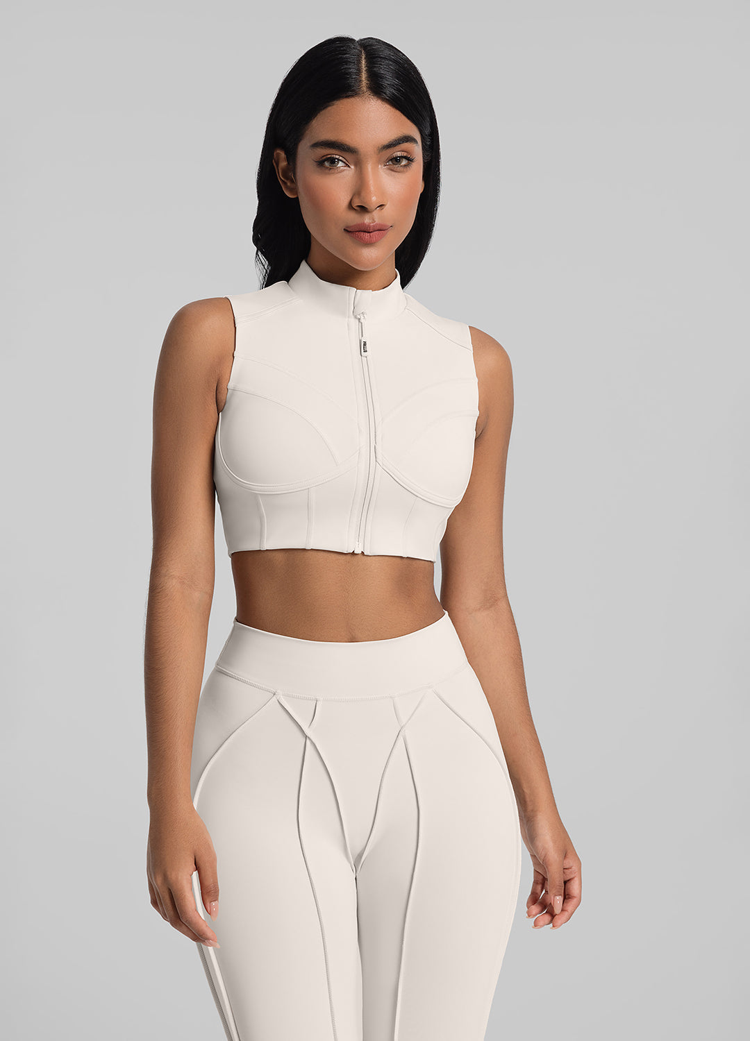 Haut zippé à encolure américaine