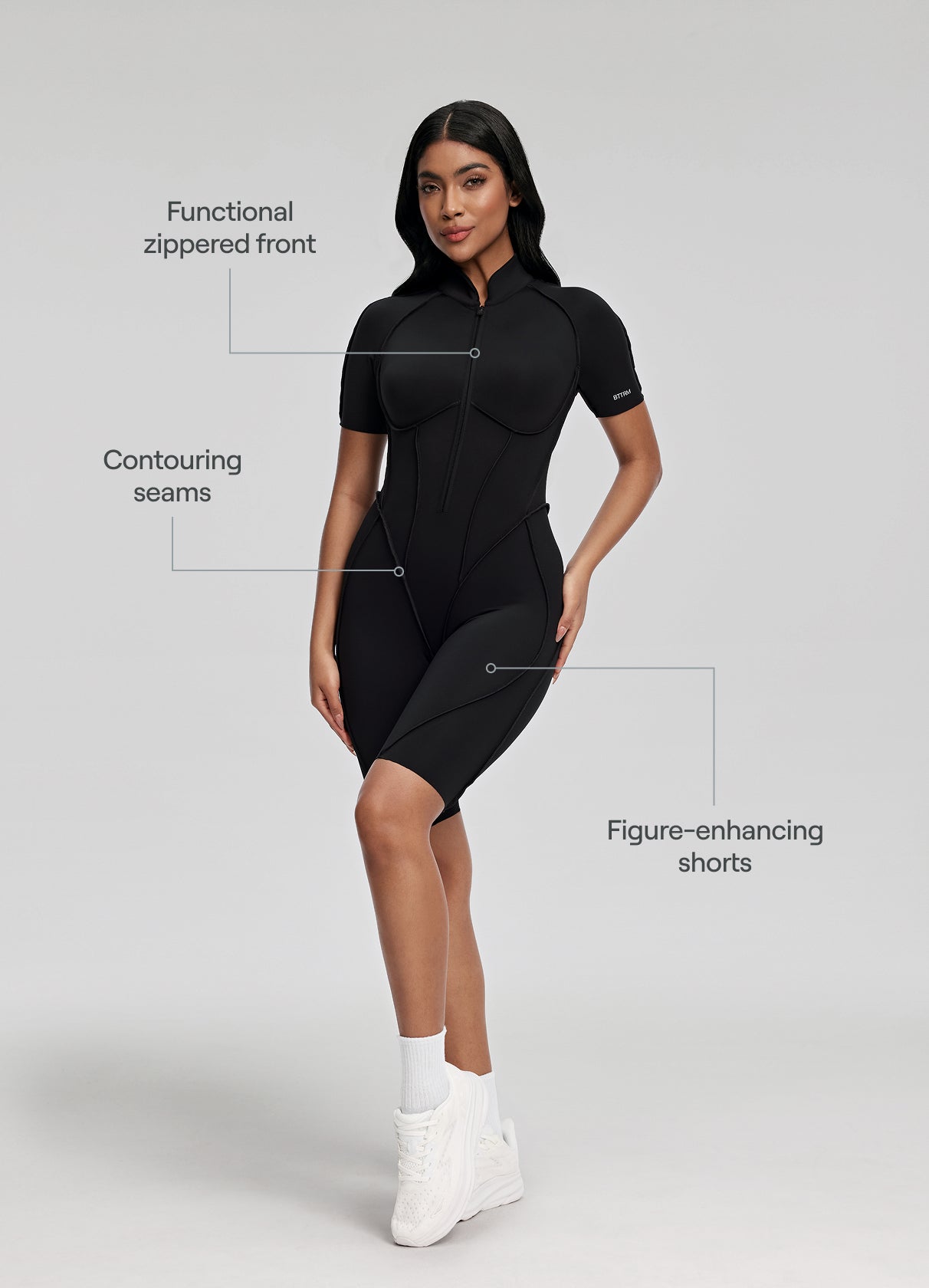 Catsuit short dos fermé