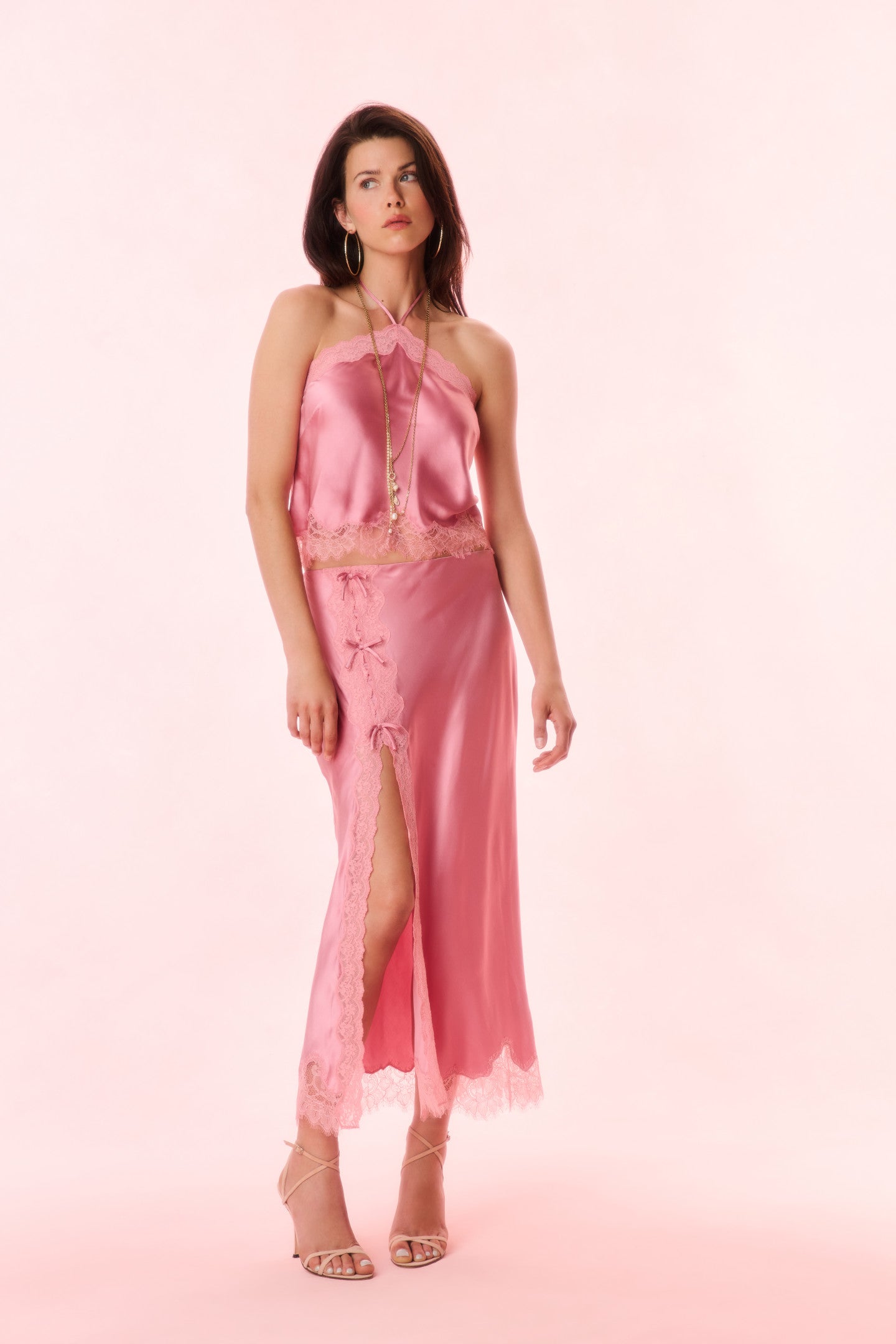 Calder Silk-Blend Maxi Slip Skirt