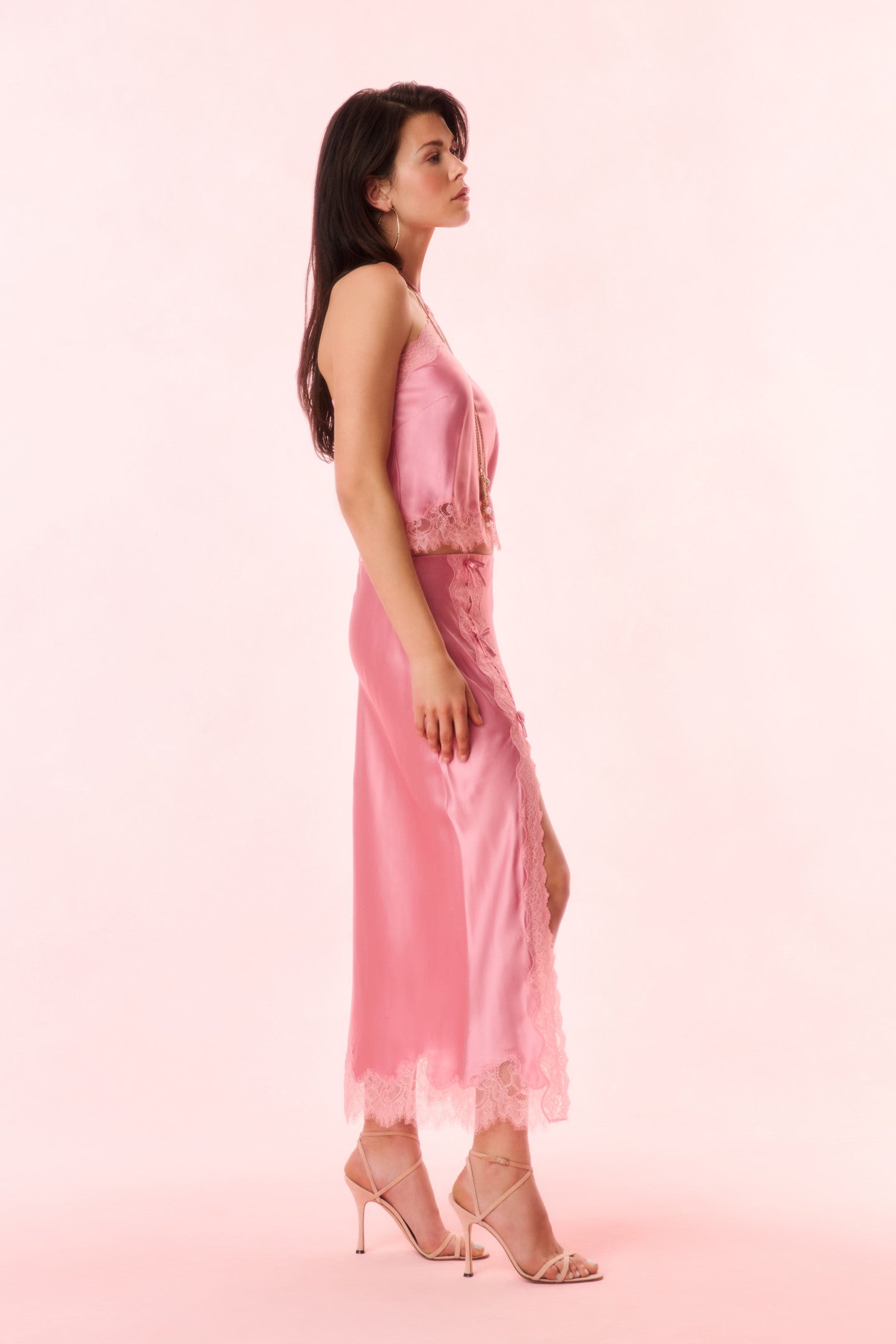 Calder Silk-Blend Maxi Slip Skirt