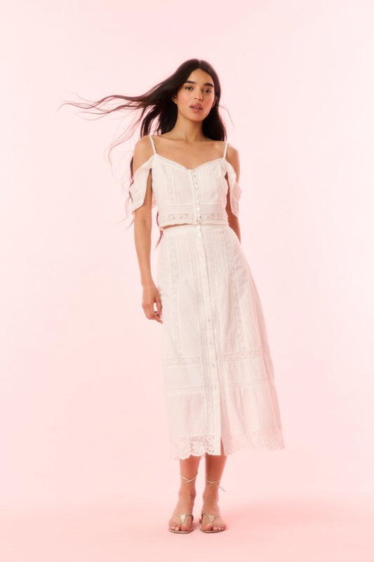 Allesia Cotton Midi Skirt