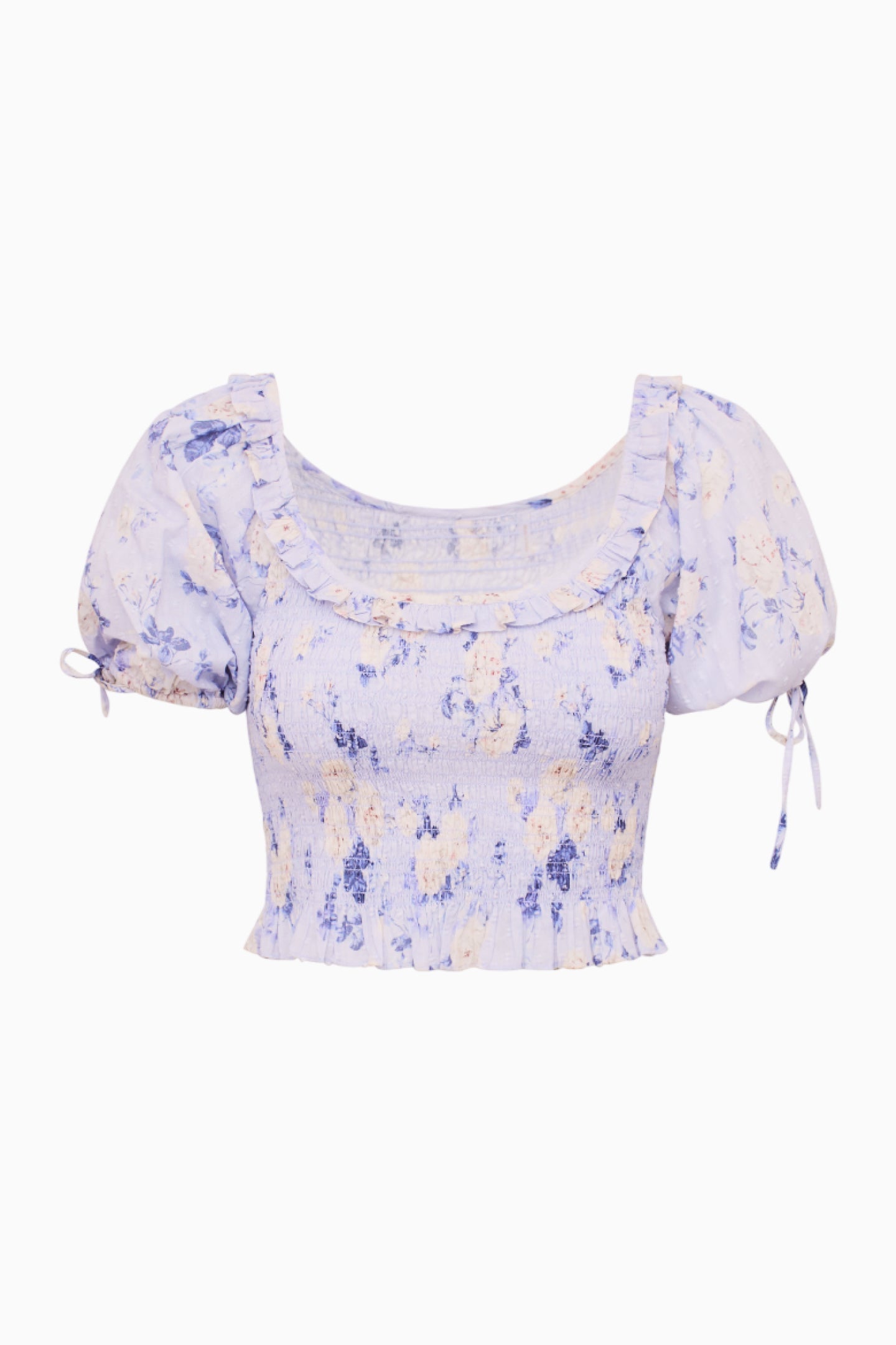 Molly Fragrance Print Top - WHISPER BLUE