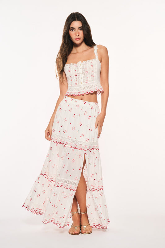 Patten Cotton Cherry Maxi Skirt