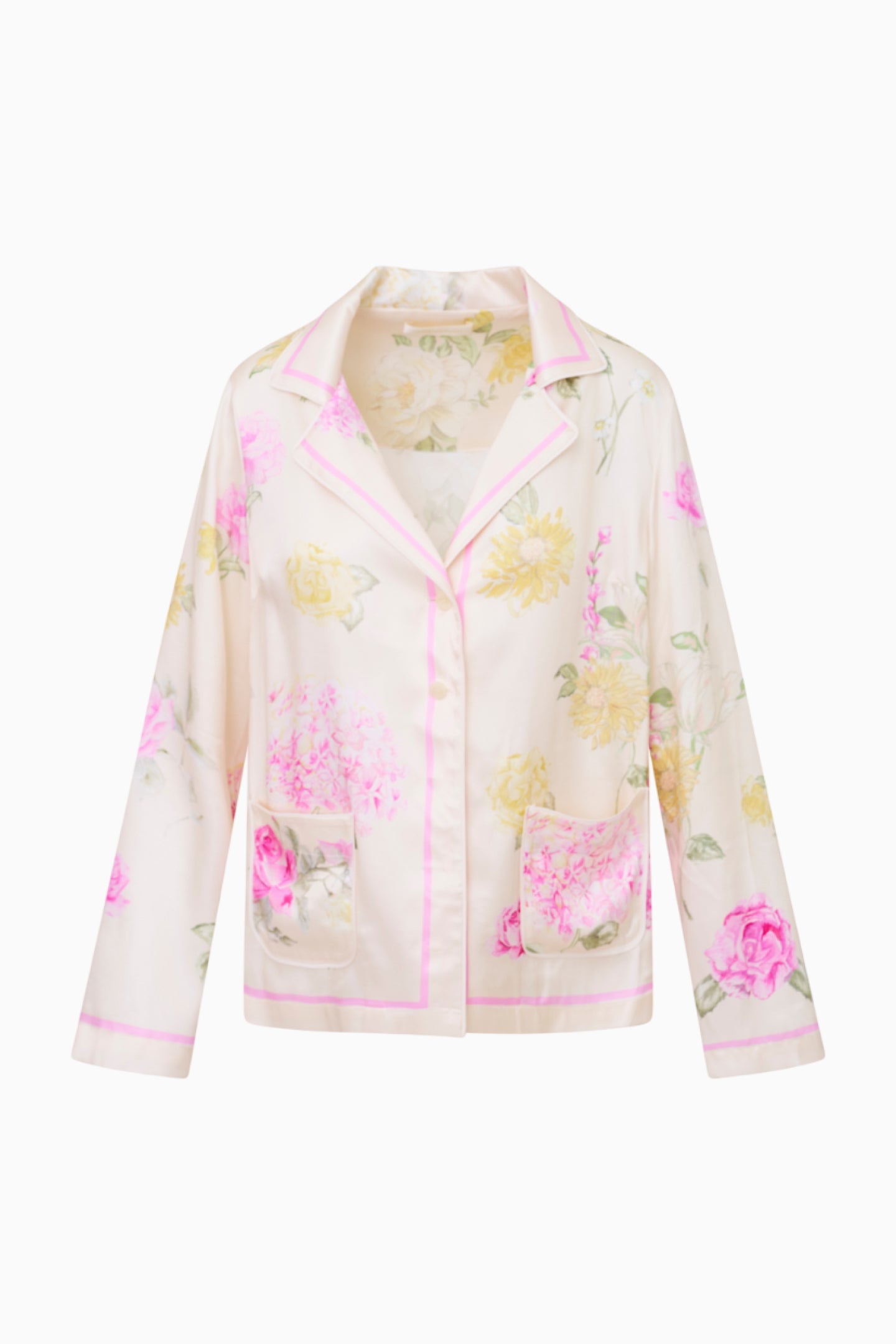 Renetta Satin Floral Top