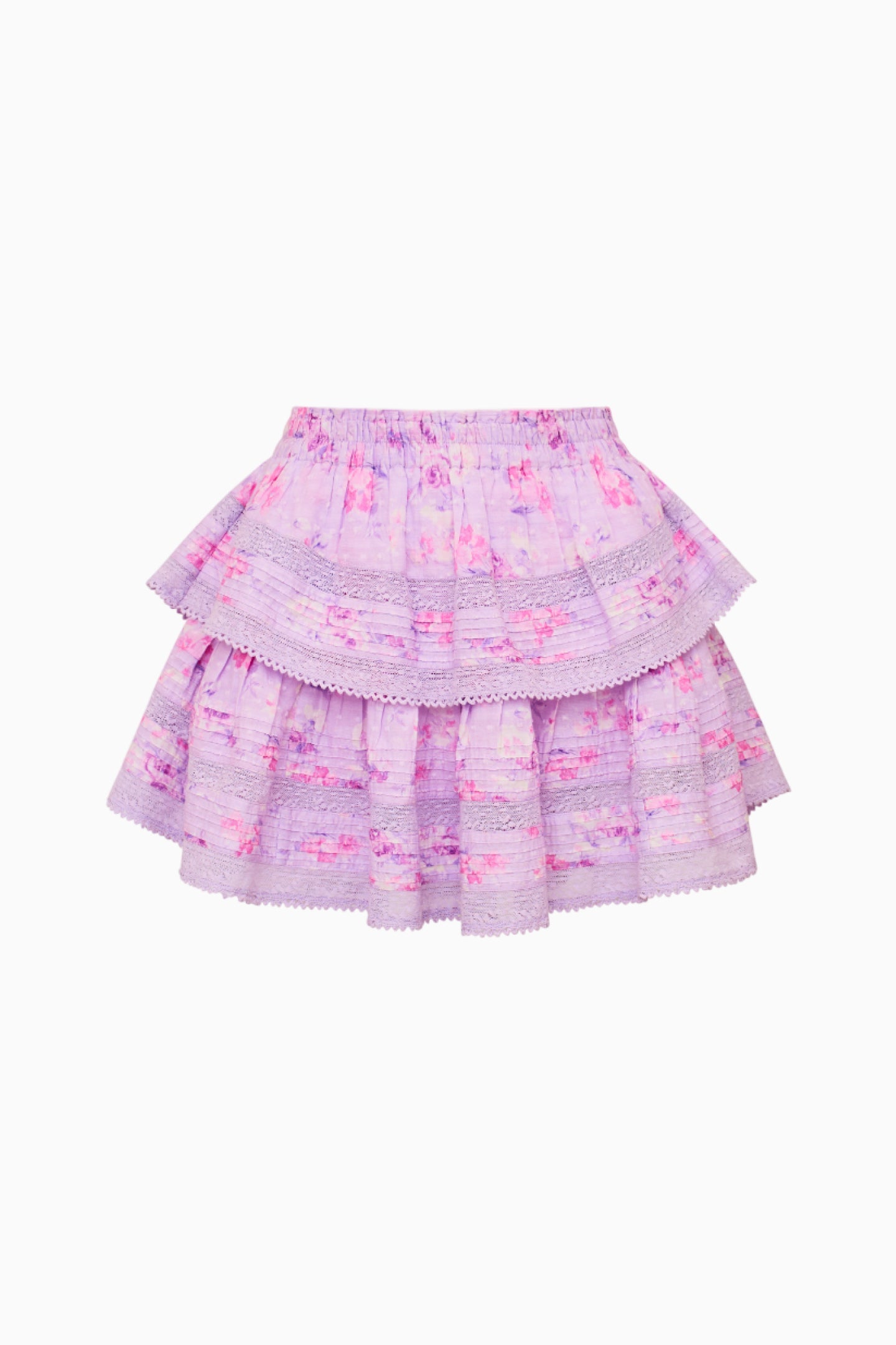 Ruffle Mini Heirloom Print Skirt