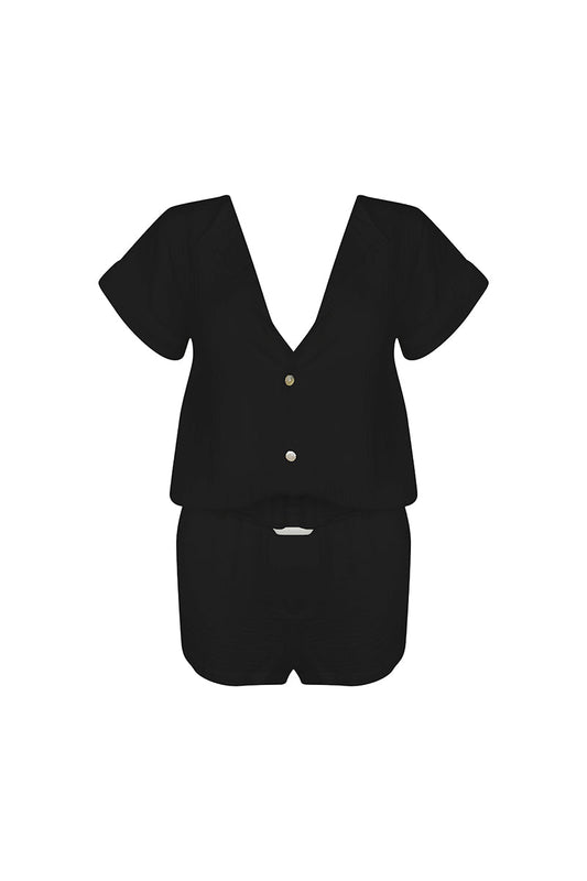 SANTA MONICA JUMPSUIT IN DC BLACK