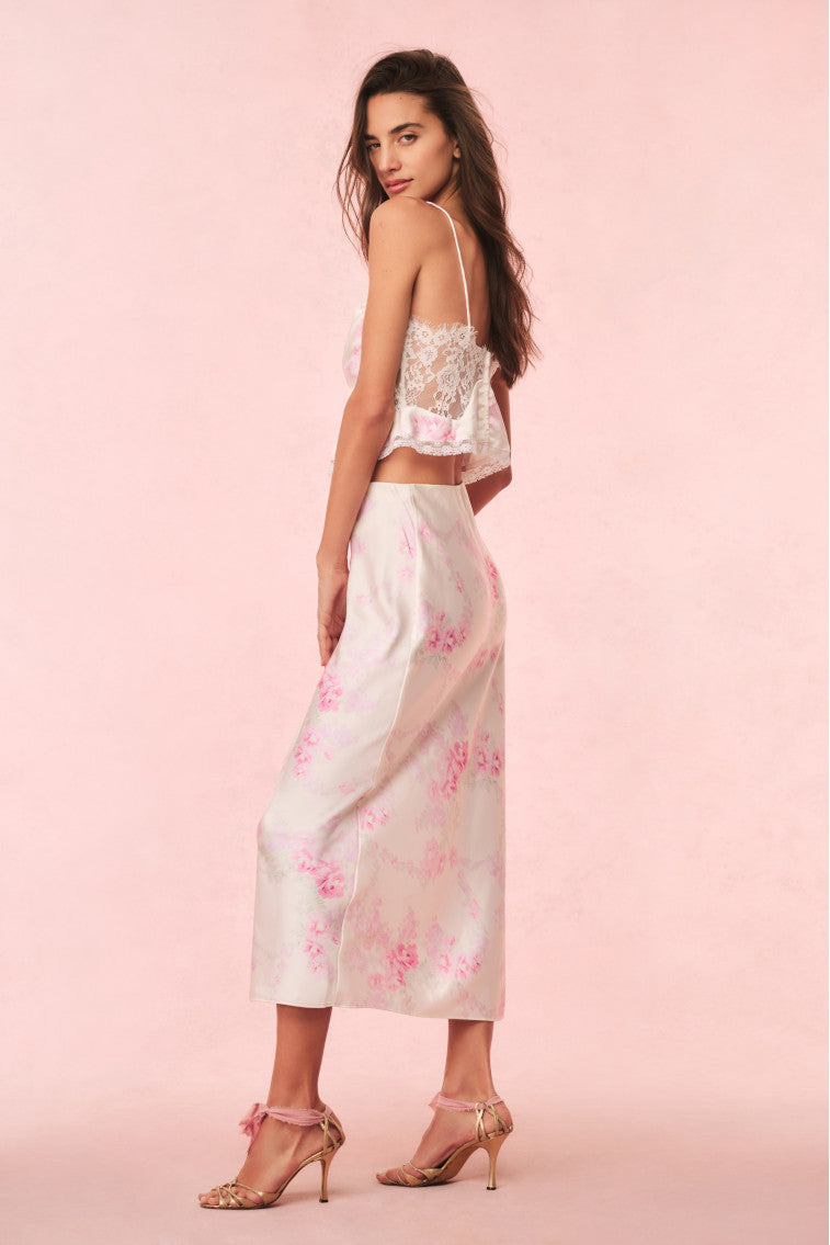 Spritely Satin Floral Cami
