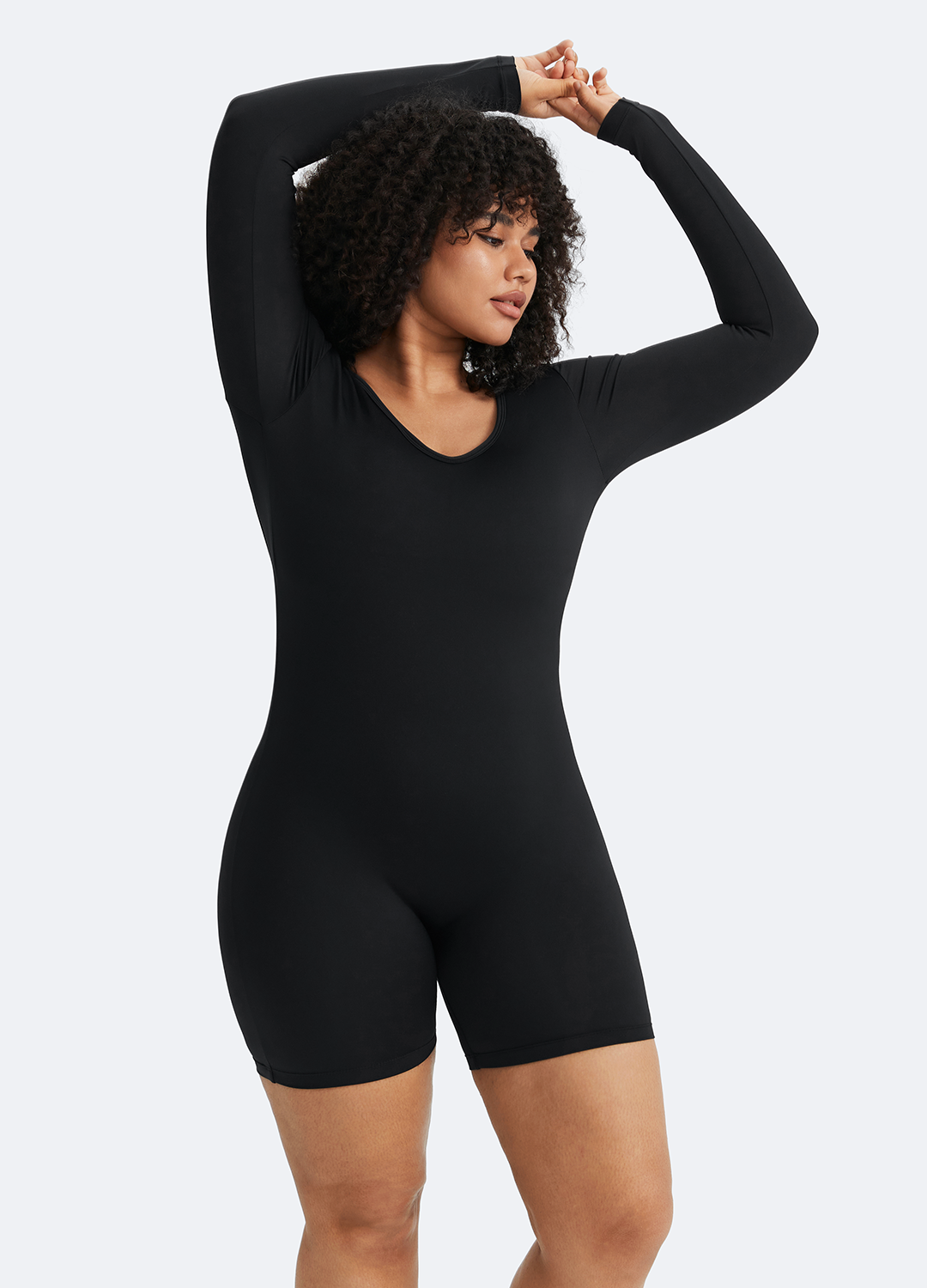 Body décolleté dos à manches longues