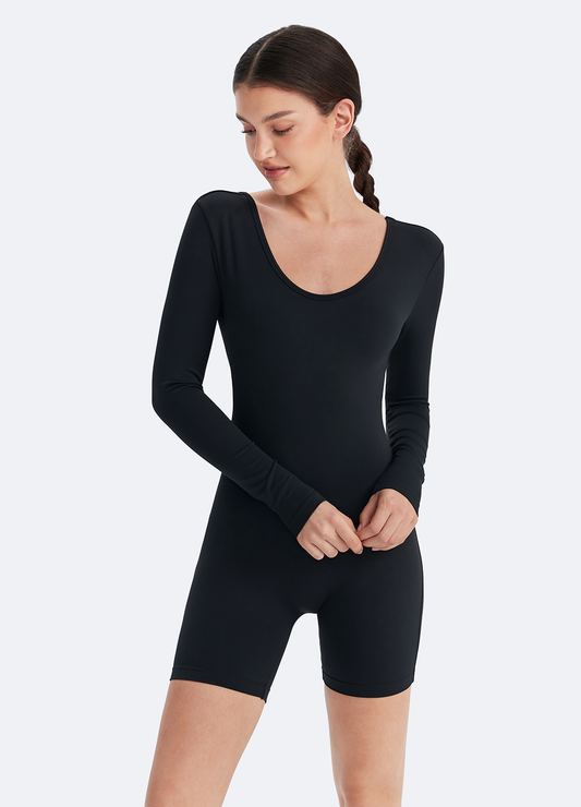 Body décolleté dos à manches longues