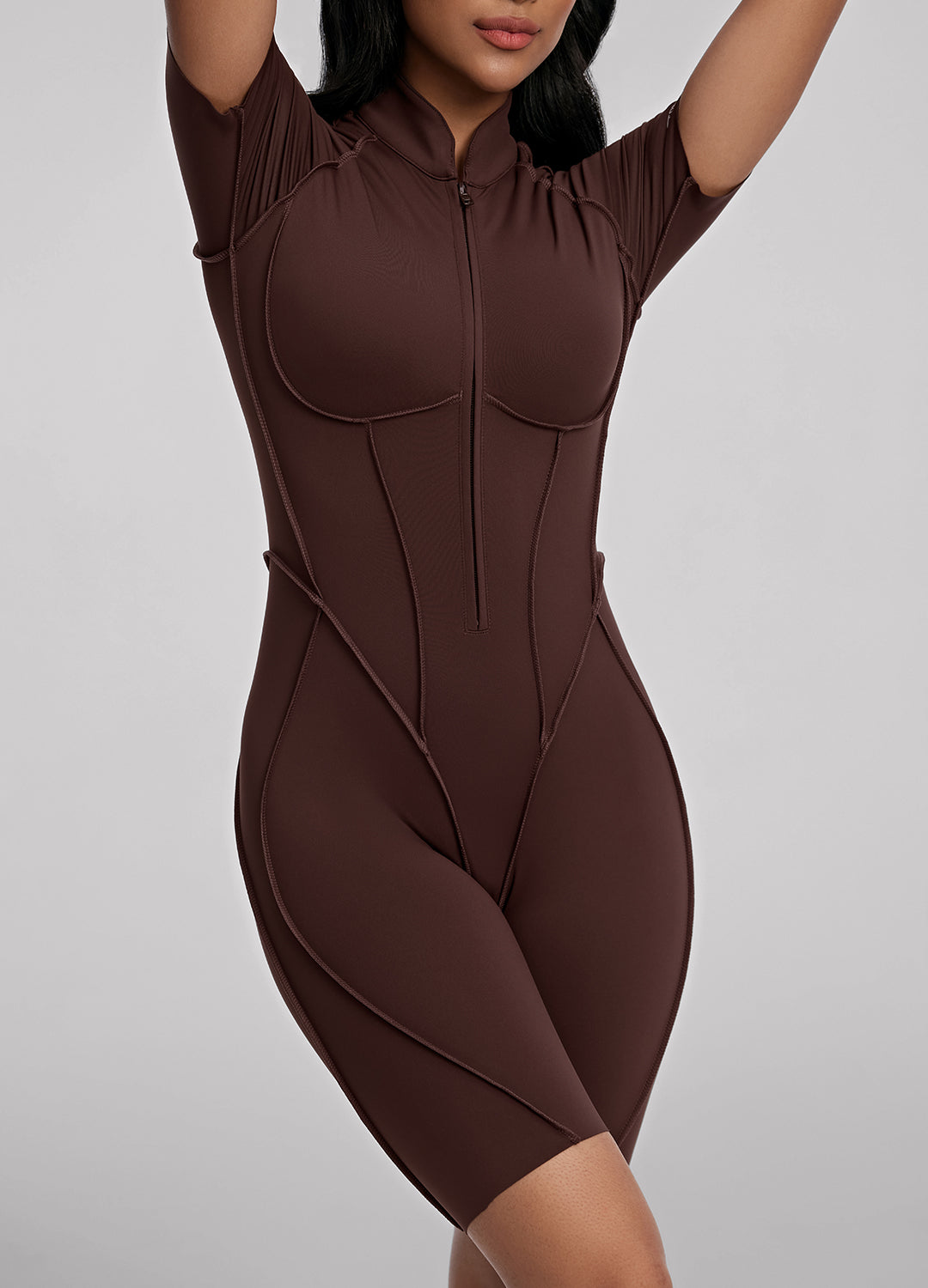 Catsuit short dos fermé