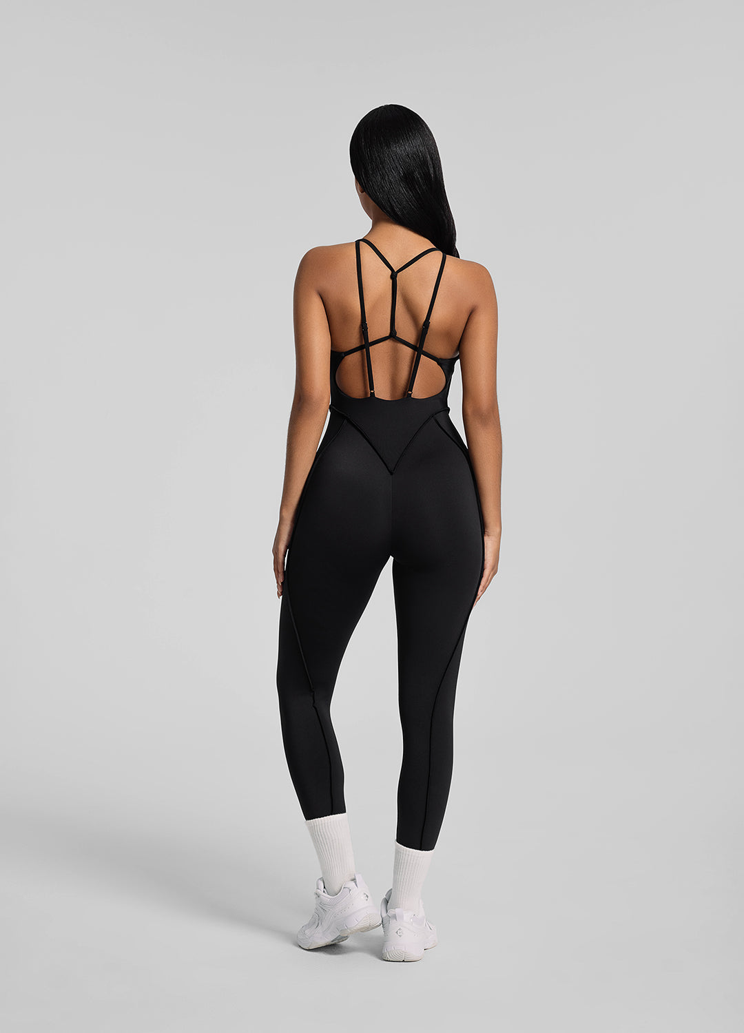 Catsuit dos nu à bretelles