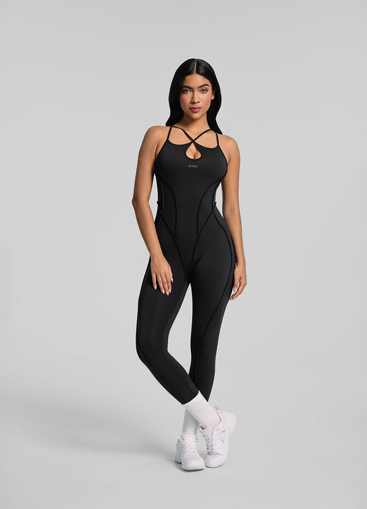 Catsuit dos nu à bretelles