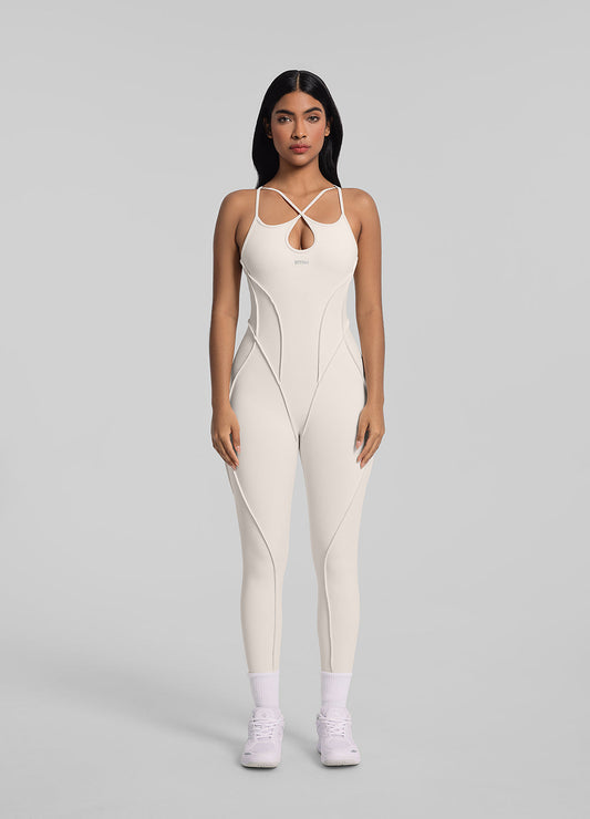 Catsuit dos nu à bretelles