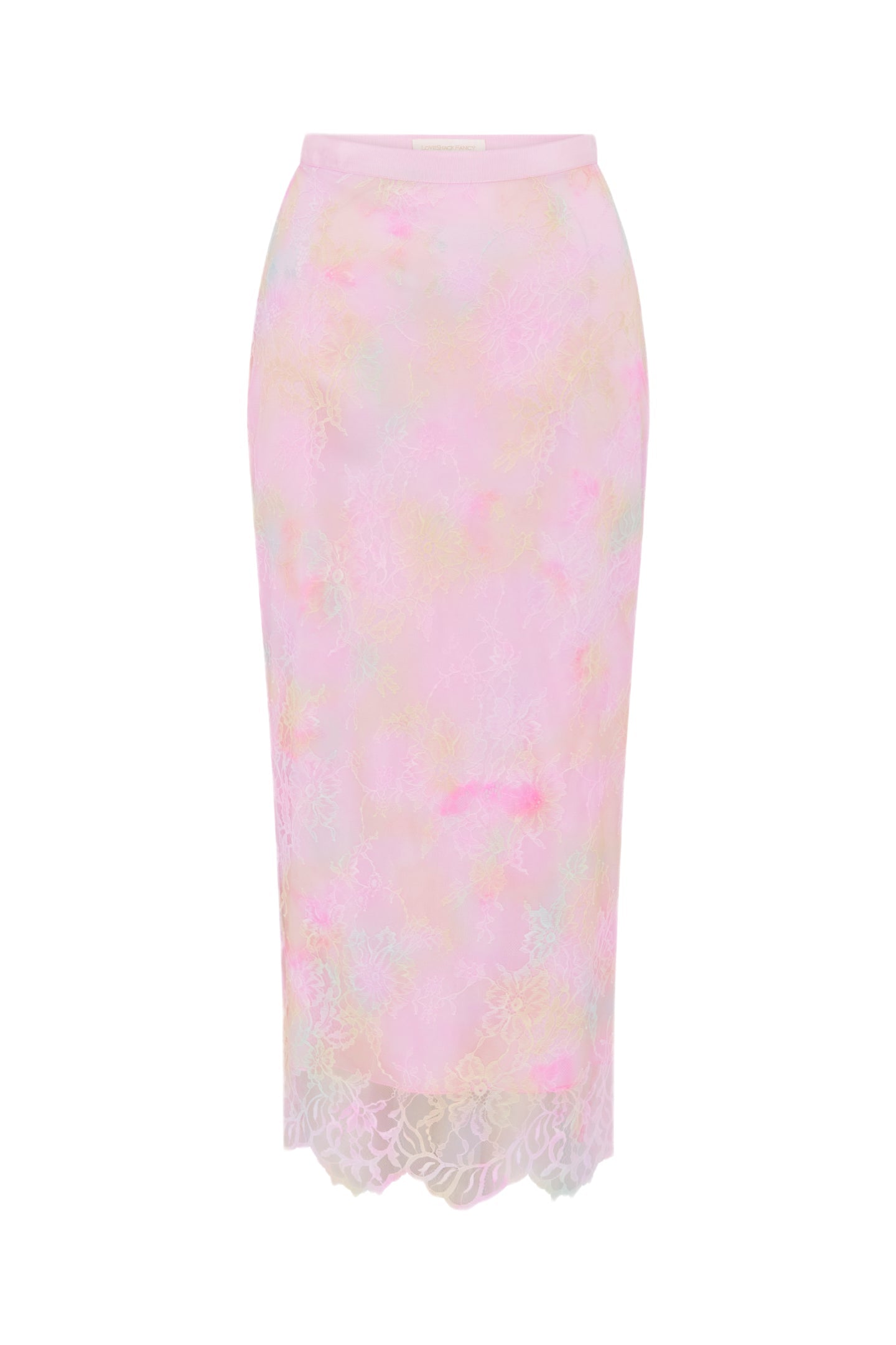 Goodall Tie-Dye Lace Maxi Skirt